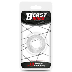 Beast Rings Cockring souple Striped Transparent